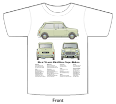 Morris Mini-Minor Super Deluxe 1964-67 T-shirt Front